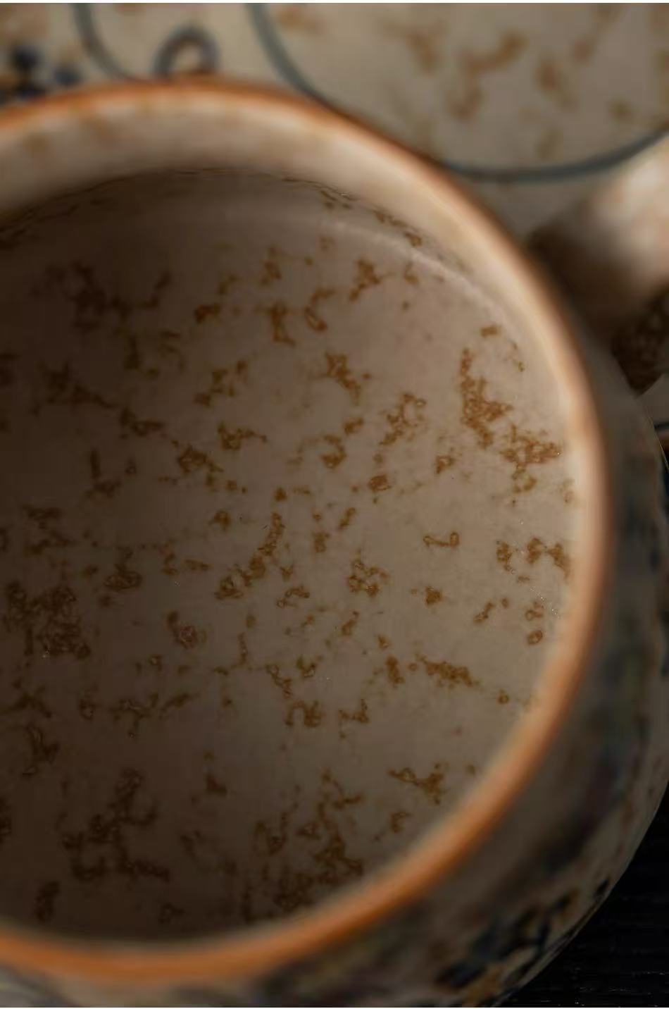 Hand-painted gold coffee cup