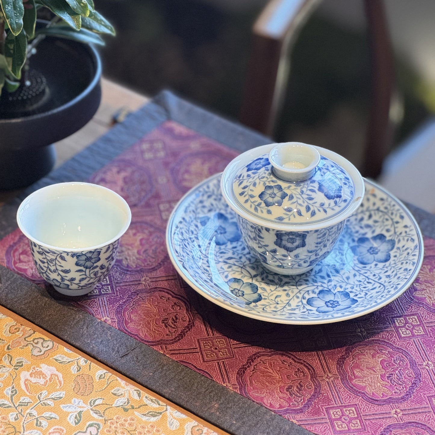 Qing Dynasty Thousand-Petal Entwined Flower Pattern (Imitation)