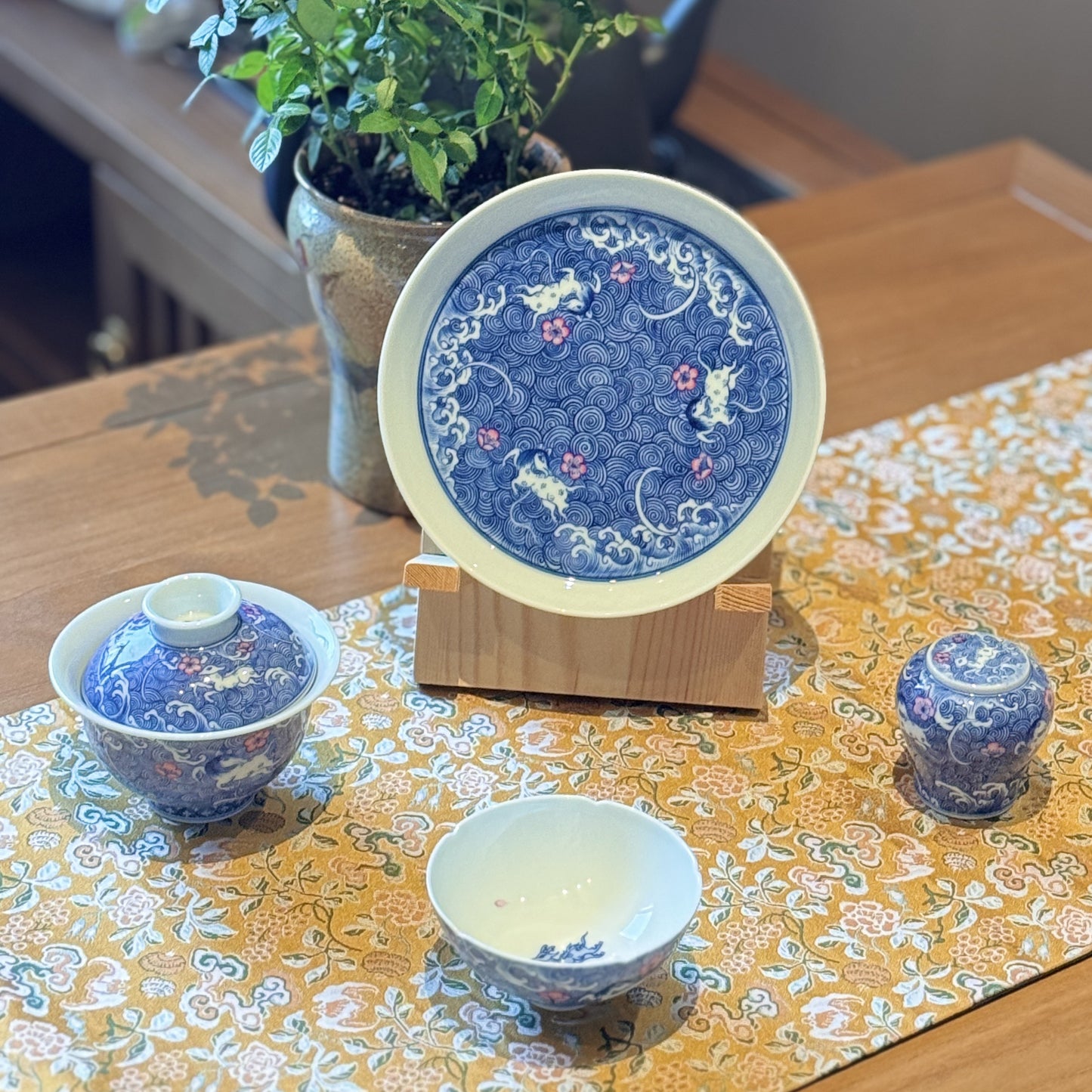 Qing-style Blue-and-white Porcelain With Sea-deer Motifs