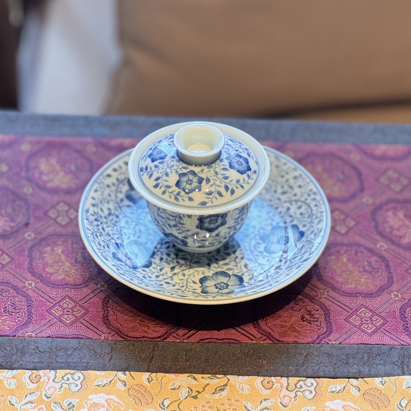 Qing Dynasty Thousand-Petal Entwined Flower Pattern (Imitation)