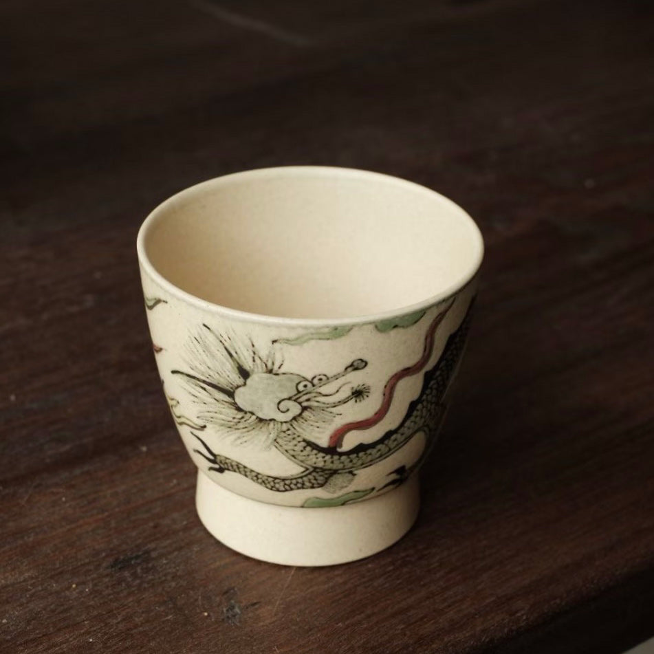 Wucai Dragon Coffee Cup