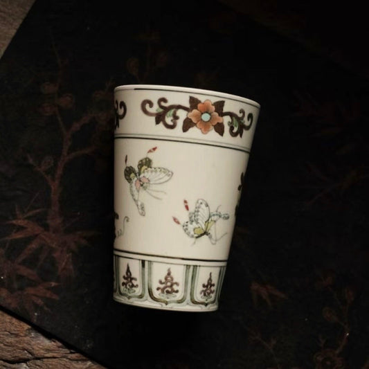 Wucai Pumpkin and Butterfly Cup